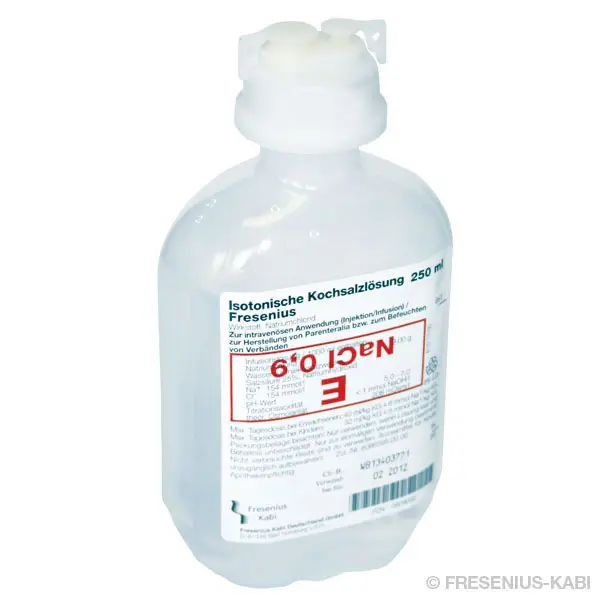 Isotonic sodium chloride - 0.9 %* Fresenius 100 ml, glass bottle, (ISOLA)